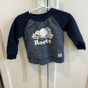 Roots Baby Navy and Heather Gray  Sweatshirt